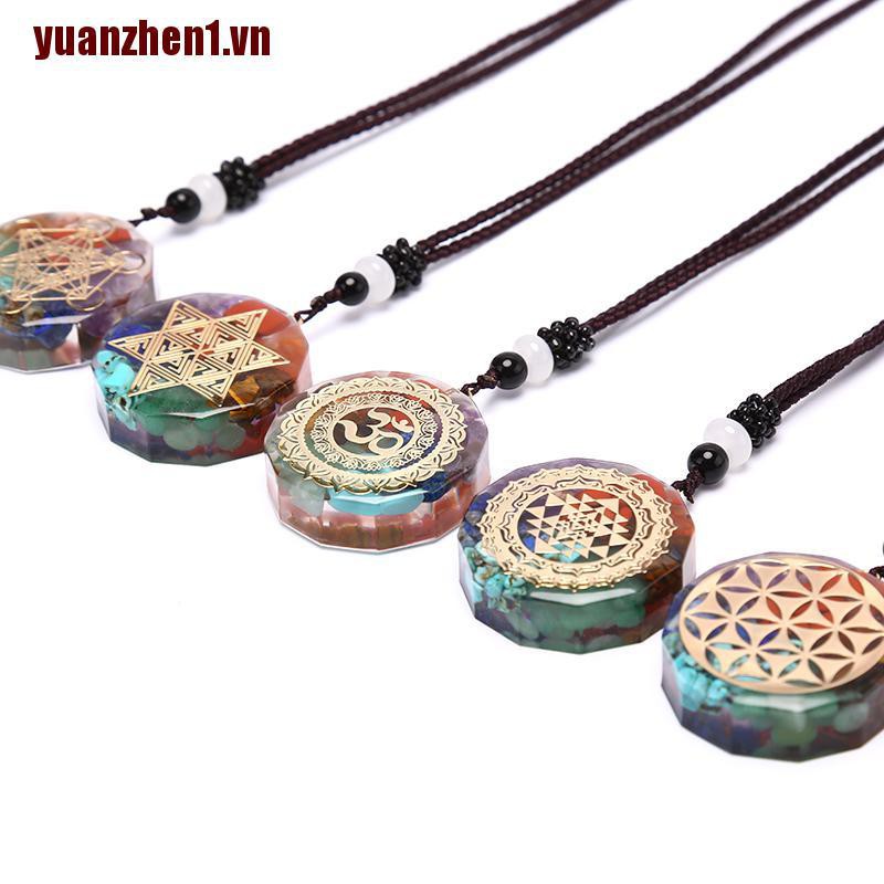 [YUANZHEN1] Vòng cổ Mặt Đá Thiền Chakra Chữa Lành