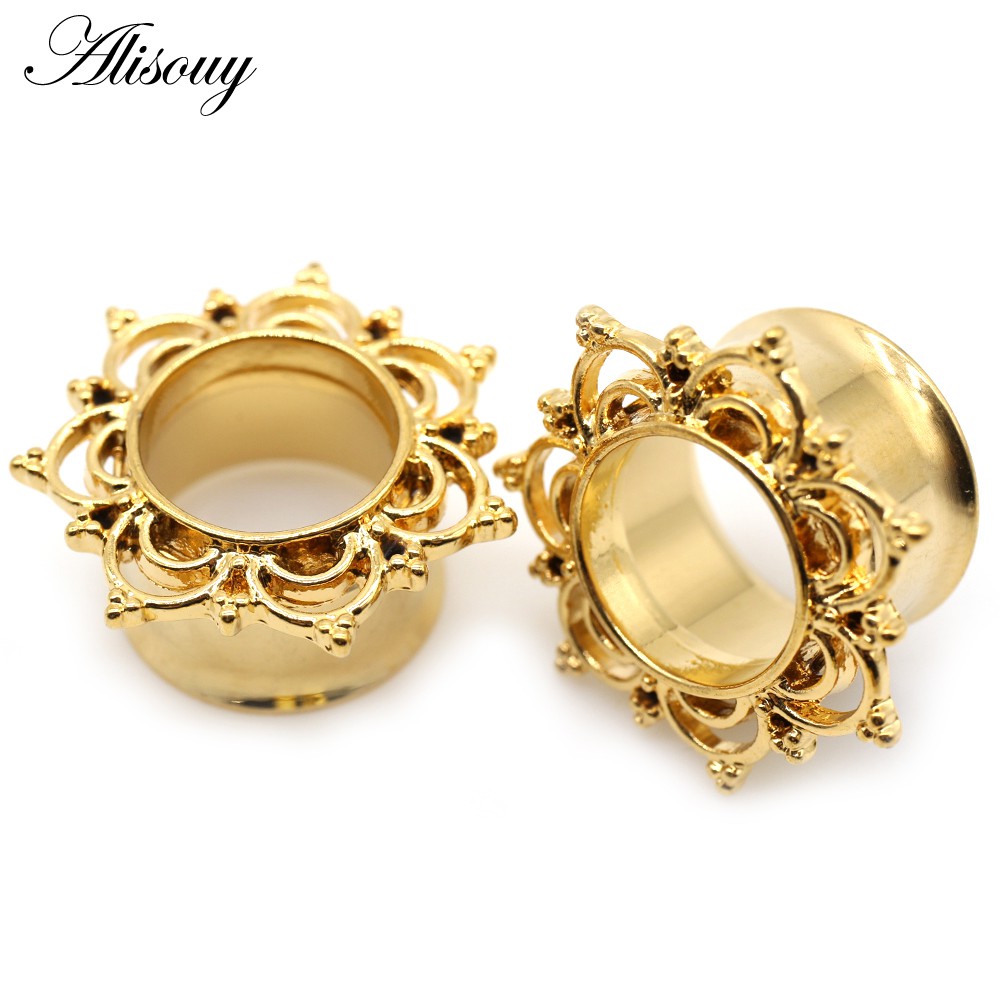 Alisouy Set 2 Khuyên Nong Tai Bằng Thép Không Gỉ Cá Tính