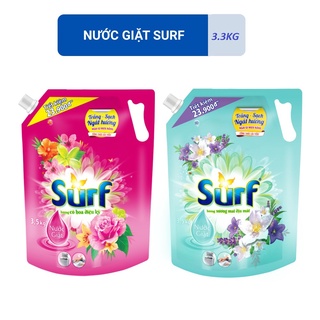 MỚI- Nước Giặt SURF túi 3.3kg Xanh/Hồng