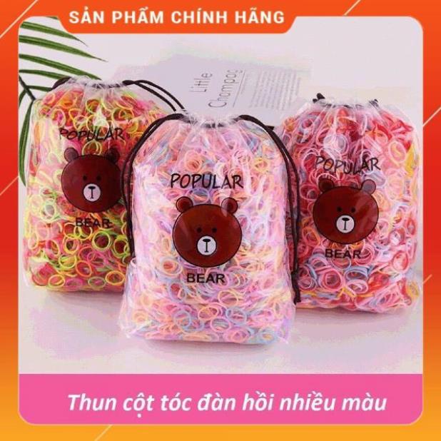 Túi Gấu 2000 Thun Cột Tóc Co Dãn Nhiều Màu Cho Bé