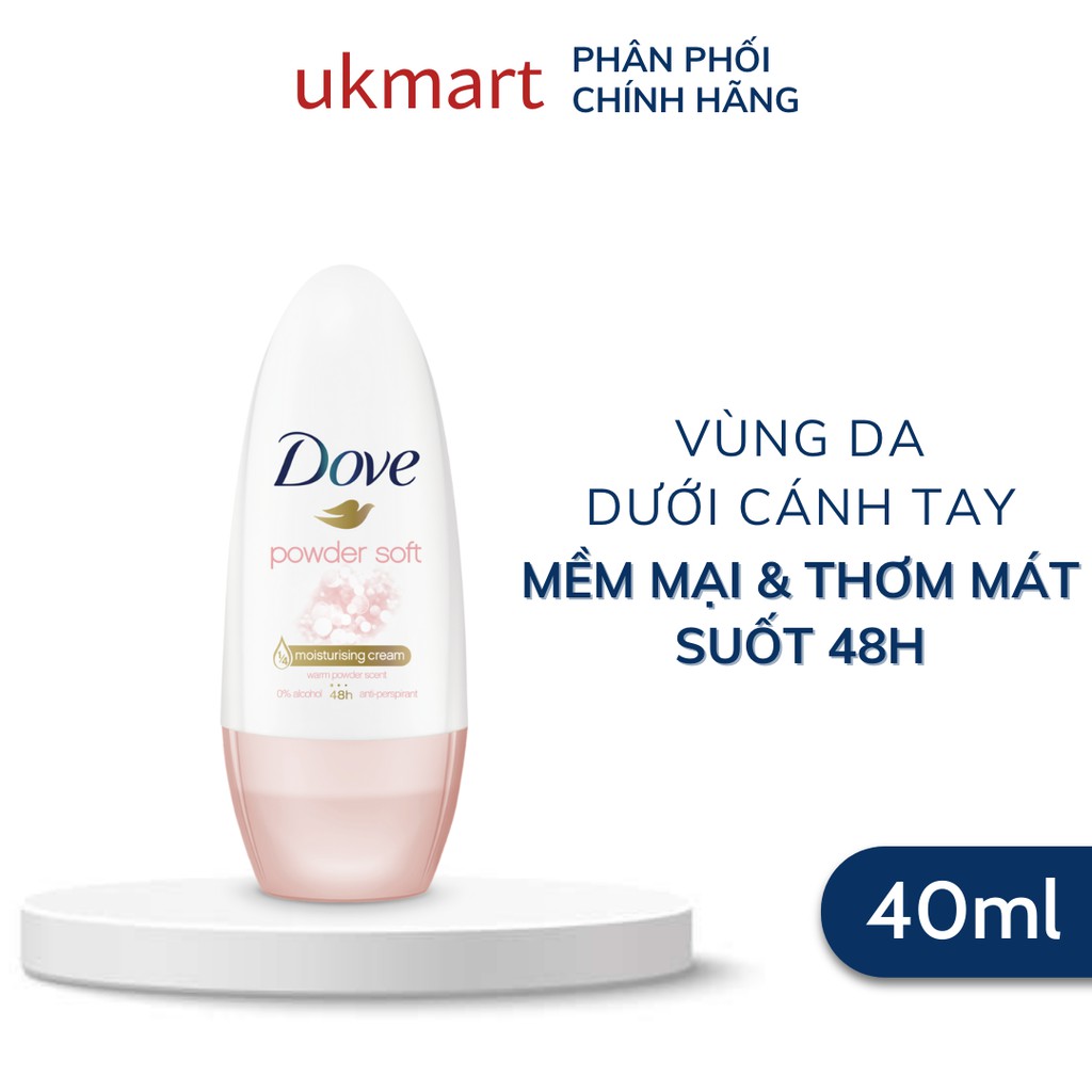 Lăn Khử Mùi Dove Powder Soft Hương Phấn Thơm