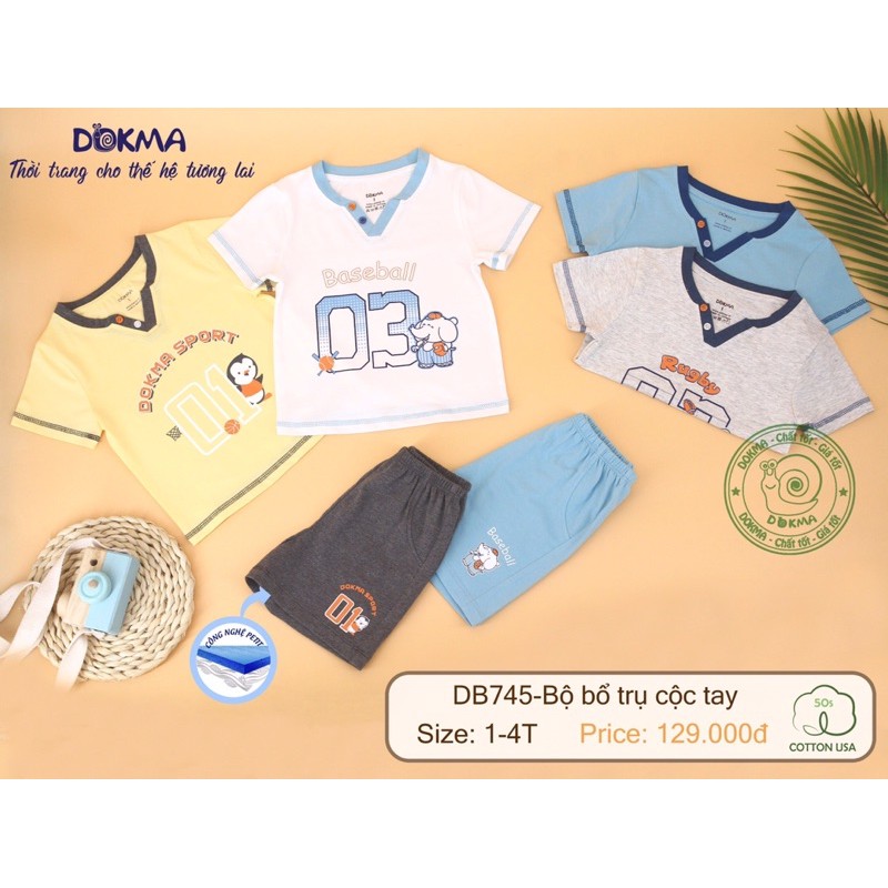 Bộ cộc cổ trụ bé trai size kids