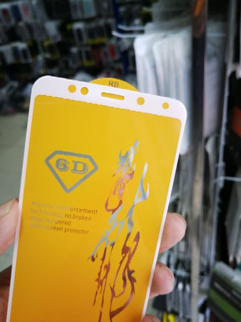 Xiaomi Redmi 5 Plus FREESHIP Từ 50k Cường lực 6D full Màn full keo ( tặng keo mép giấy lấy bụi )