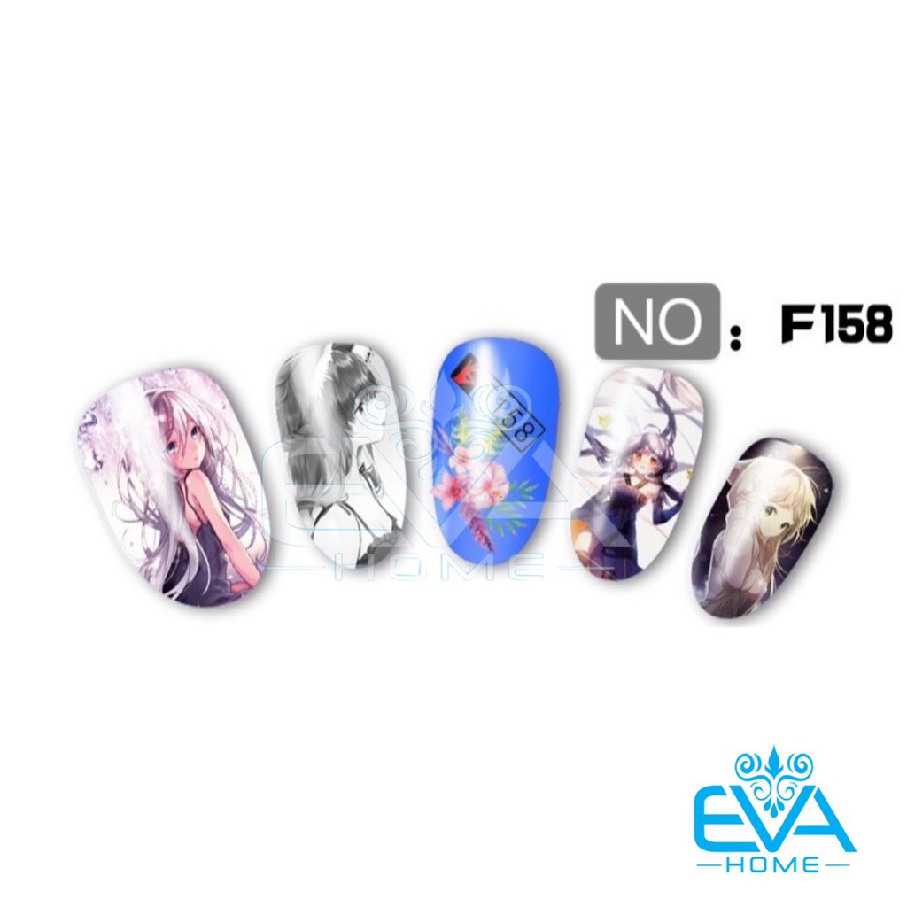 Decal Dán Móng Tay 3D Nail Sticker Hoạ Tiết Nhân Vật Truyện Tranh Phong Cách Nhật Bản Anime Girls F158