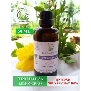 Tinh dầu sả nguyên chất 100% | chai 50ml | Xông hương, đuổi muỗi, khử mùi, thanh lọc không khí.