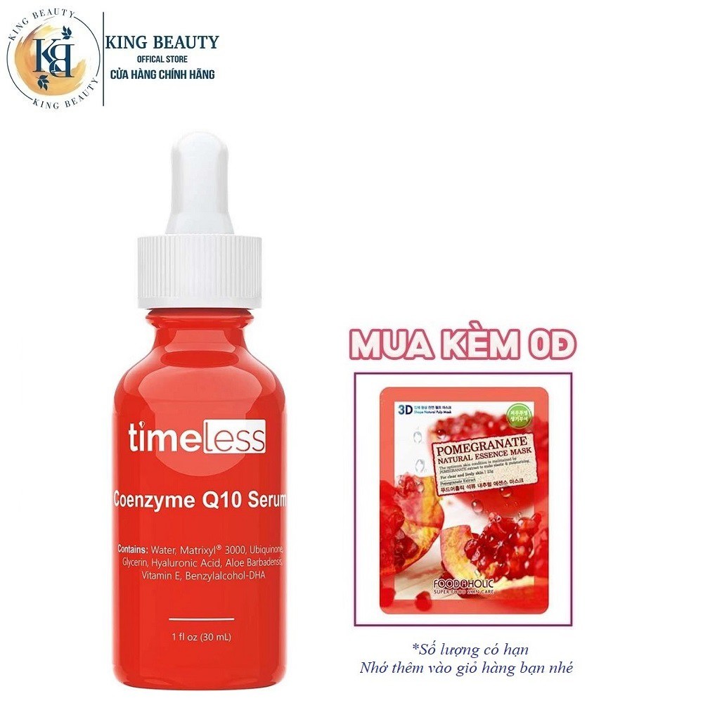 [Mã FMCGMALL - 8% đơn 250K] Serum Chống Lão Hóa, Tăng Độ Đàn Hồi Da Timeless Coenzyme Q10 30ml