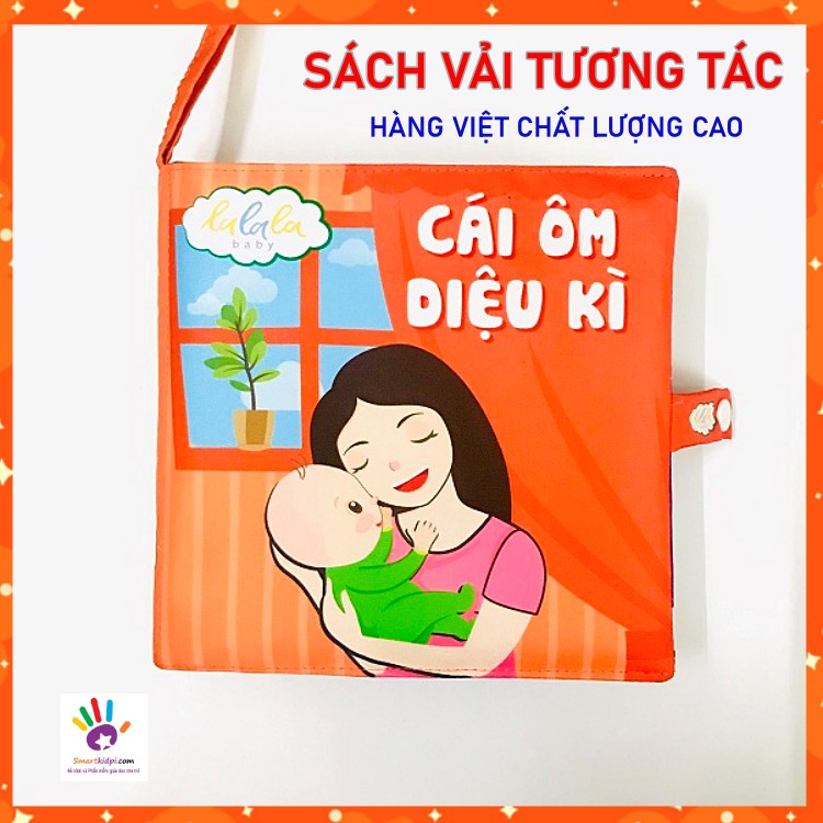 [TẶNG QUÀ] Sách vải cho bé đa tương tác Cái ôm diệu kì, kích thước 18*18cm, 12 trang