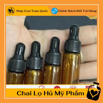 Lọ Chiết Serum ❤ TOP GIÁ RẺ ❤ Lọ đựng tinh dầu bóp giọt khoen đen 2ml,3ml,5ml chiết mỹ phẩm