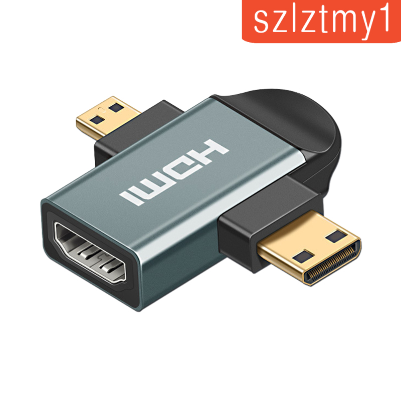 [Thunder] 3in 1 HDMI Female to Mini HDMI Male + Micro HDMI Male Adapter