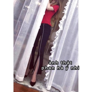 quần loe xẻ - kèm ảnh thật