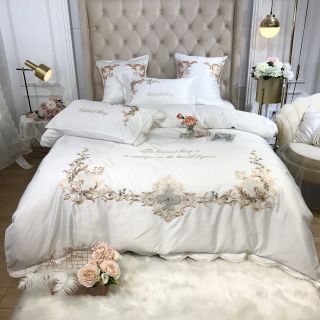 Bộ chăn ga gối lụa hoàng gia