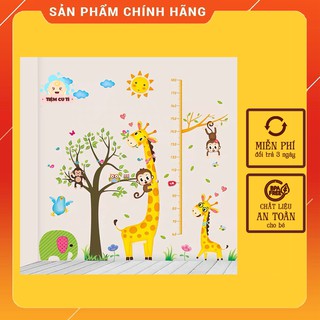 Decal dán tường tiếng anh và hình động vật ngộ nghĩnh, decal trang trí tạo không gian sinh động cho bé