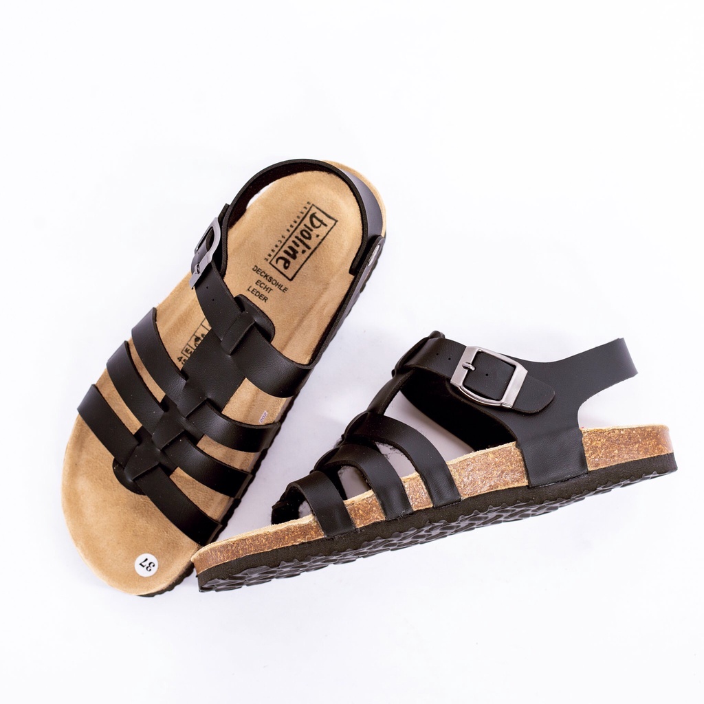 [DÉP CHỐNG NƯỚC] Dép đế trấu birken Bioline xỏ ngón unisex da pu công nghiệp cho nam nữ P12 - Bioline Official