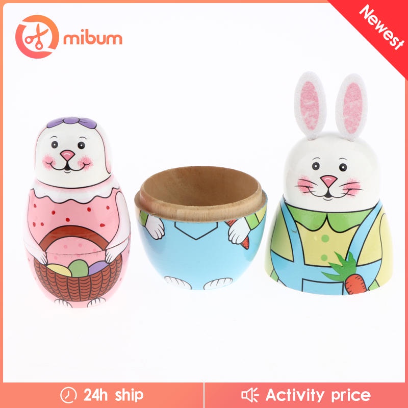 Bộ 5 Búp Bê Nga Matryoshka Hình Thỏ Đáng Yêu