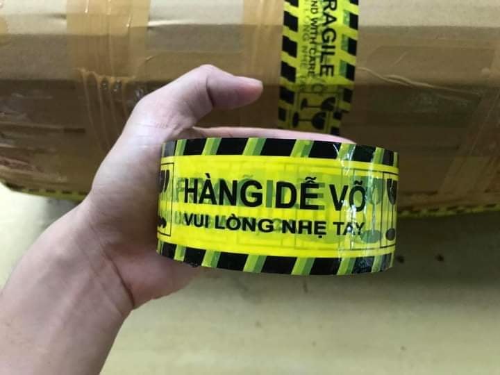 Băng keo In Hình Đồ Dễ Vỡ Dùng Để Dán Hàng Hóa, Dán Các loại Đồ Niêm Phong