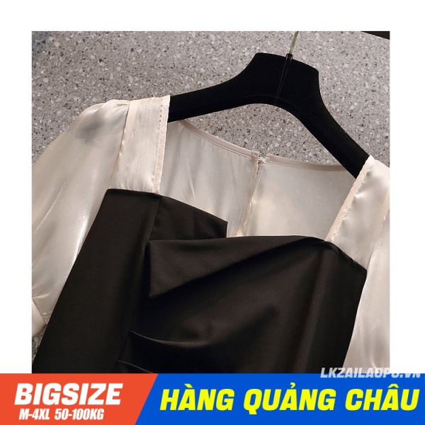 Đầm ⚡️𝐁𝐈𝐆𝐒𝐈𝐙𝐄⚡️ Váy nữ dáng suông tay ngắn cổ vuông mùa hè Phong cách Hàn Quốc Thời Trang sang chảnh cá tính xinh đẹp quảng châu cao cấp