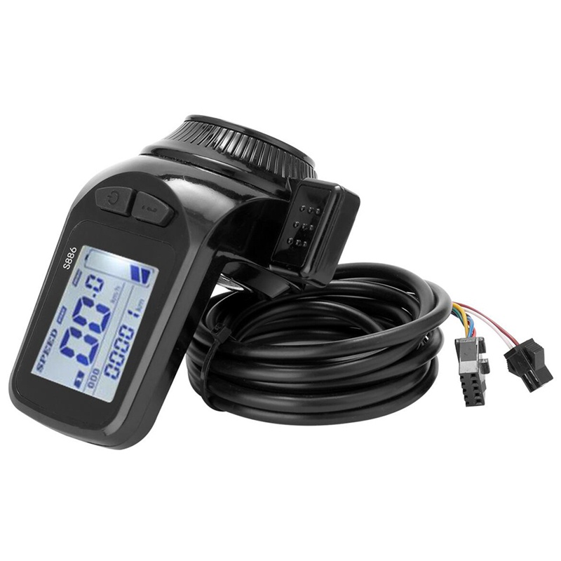 Màn Hình LCD 24V / 36V / 48V S886 Cho Xe Đạp Điện