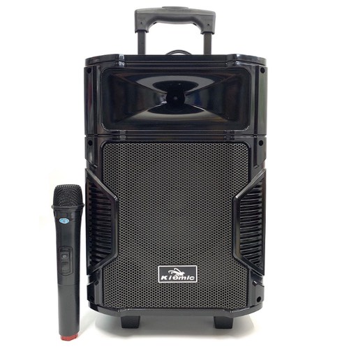 BẢO HÀNH 24T : Loa Karaoke Bluetooth Di Động Vali Kéo Kiomic K108 Thùng Gỗ - Tặng Mic không dây
