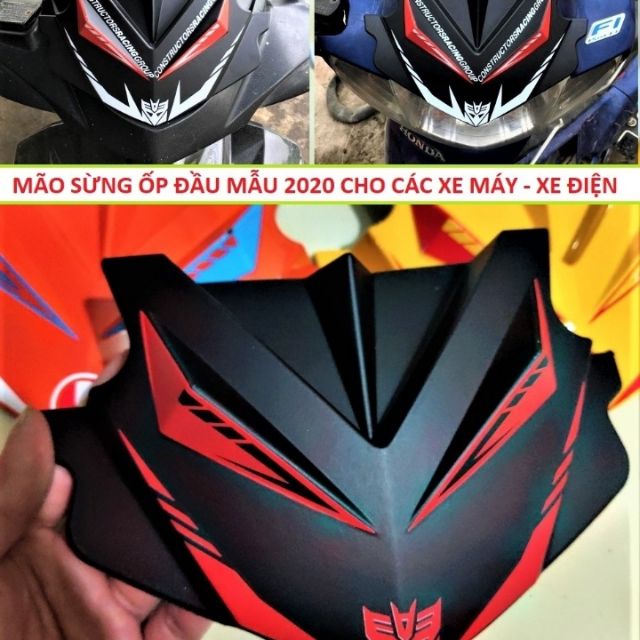 MÃO ỐP ĐẦU CÁC LOẠI XE MÁY XE ĐIỆN MẶT QUỶ SIÊU ĐẸP