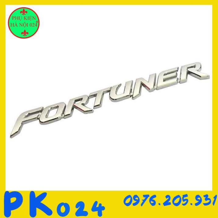 [FREESHIP]  Logo chữ FORTUNER 3D nổi dán trang trí xe