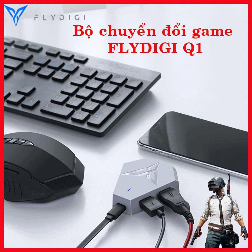 Bộ chuyển đổi game Flydigi Q1 chơi game PUBG, ROS, Free Fire và các game FPS khác, không sợ band acc -dc3462 - Hàng nhập