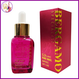 Huyết thanh ốc sên bergamo s9 pure snail ampoule soft care