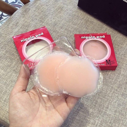 Dán ngực Nipple Hộp 1 Đôi Dán Nhũ Hoa Silicon Siêu Mềm Dùng Được Nhiều Lần