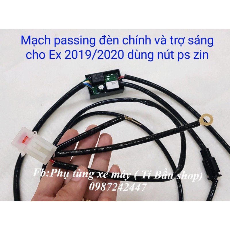 Mạch passing đèn chính và trợ sáng cho EX 2019  trên nút passing zin của xe