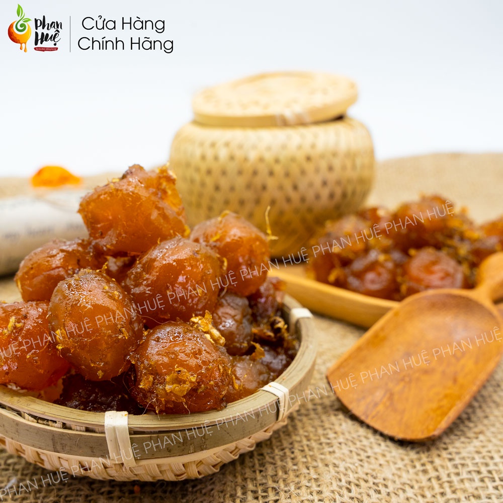 Ô mai xí muội mơ dẻo xào gừng chua ngọt Phan Huệ hộp 100g 300g 500g đặc sản Hà Nội