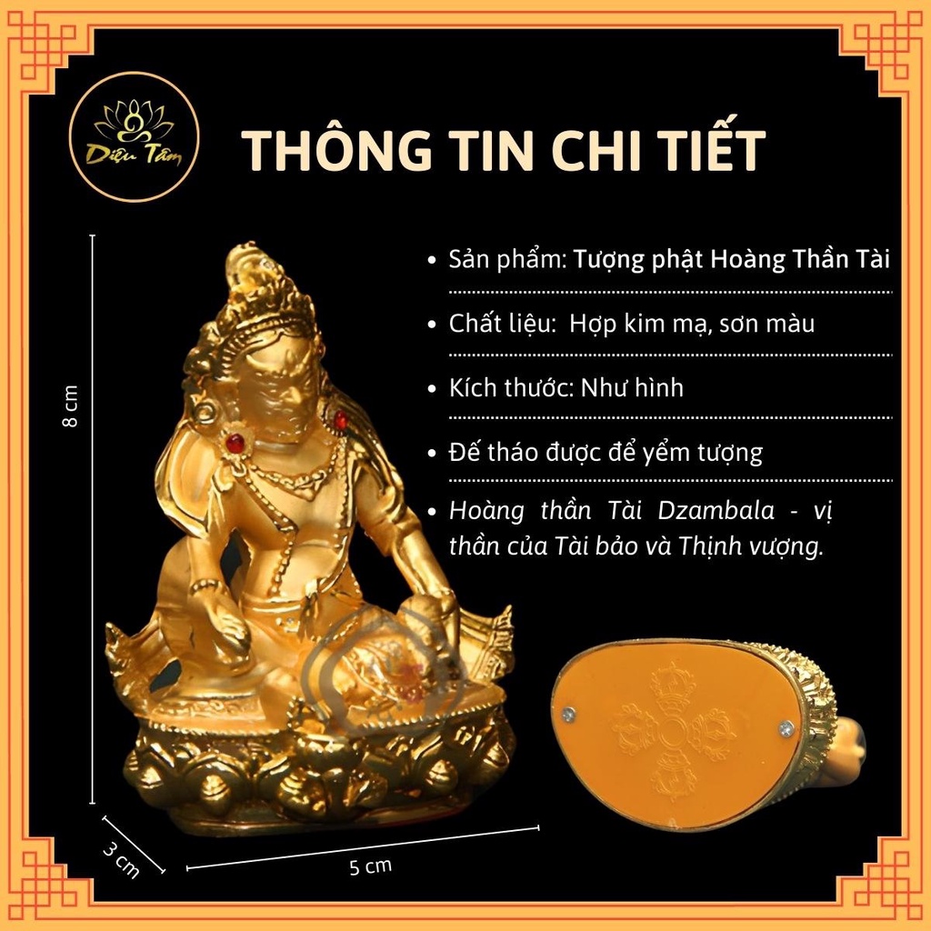 Tượng phật tượng Hoàng Thần Tài Dzambhala Diệu Tâm