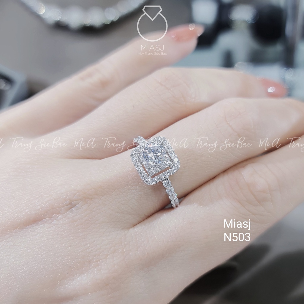 Nhẫn nữ bạc Ý S925 MiASJ nạm đá Cz cao cấp N503