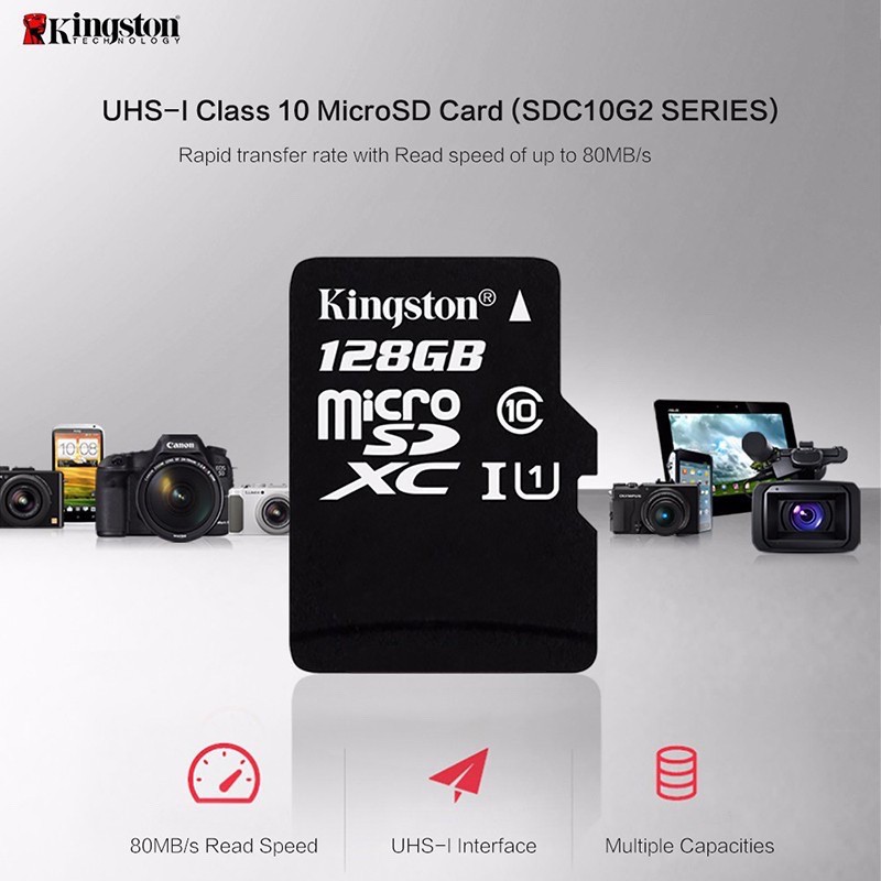 Thẻ Nhớ Micro Sd Kingston Class 10 80mb / S 64g / 256gb / 128gb / 512gb Tf Cho Cctv Dashcam 4