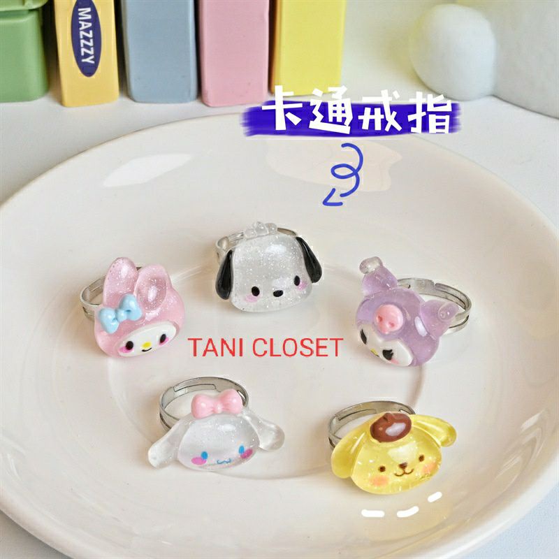 Nhẫn Hoạt Hình SANRIO Đủ Màu Lấp Lánh