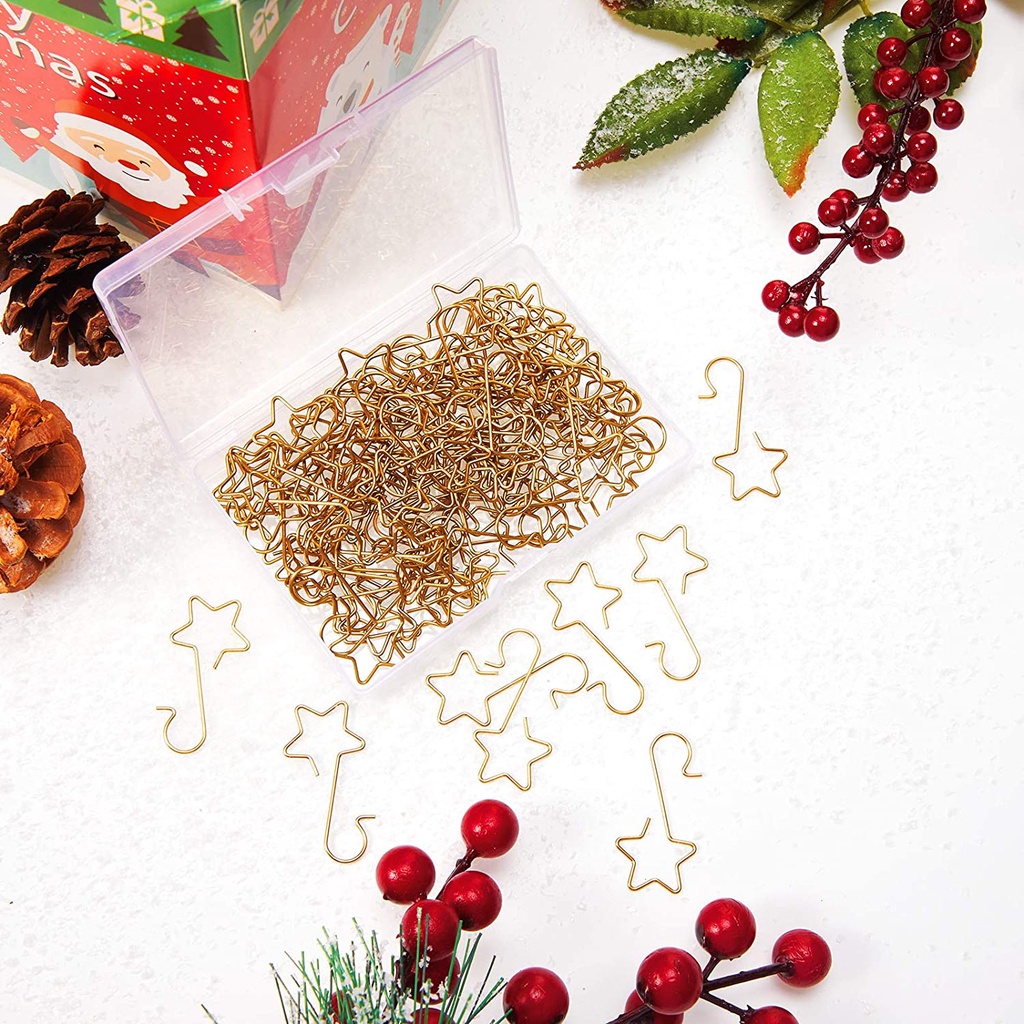 Set 20 Móc Treo Trang Trí Cây Thông Noel Bằng Thép Không Gỉ