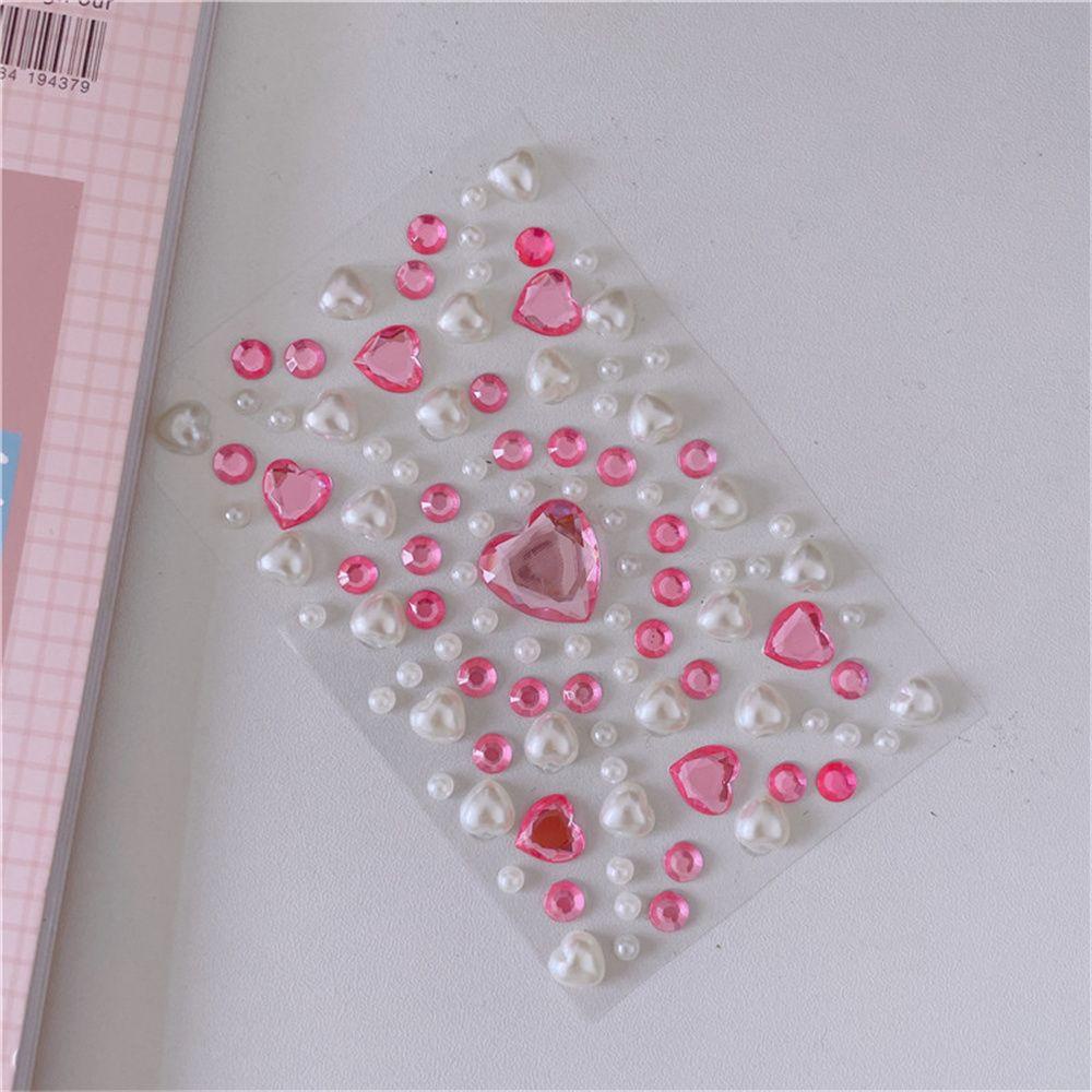 Miếng Dán Acrylic Hình Trái Tim 3D Dùng Trang Trí Điện Thoại / Laptop / Album Thủ Công DIY