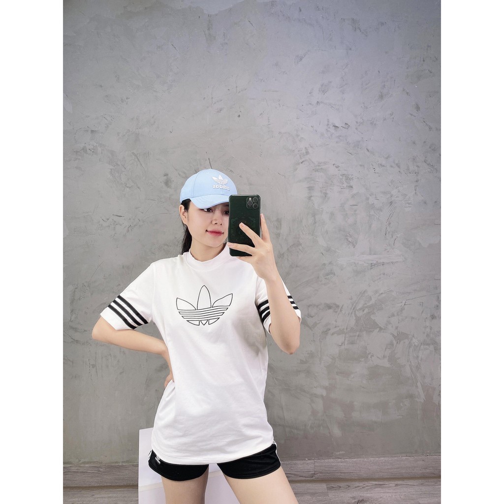 (HÀNG XUẤT XỊN) Mũ / Nón das xanh logo trắng Trefoil Logo Baseball Cap / Clear Sky Made in Thailand full tag code