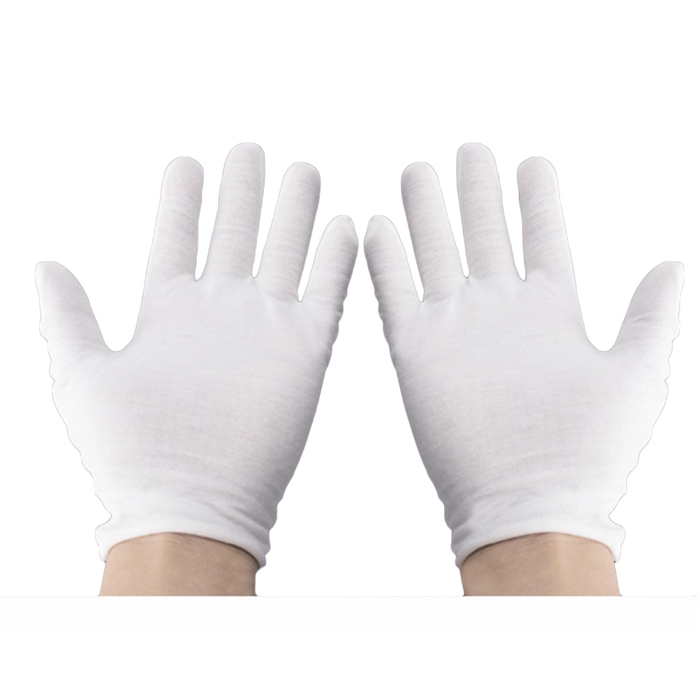 Găng Tay Cotton Mềm Mại Bảo Vệ/Kiểm Tra Trang Sức/Đồng Xu Màu Trơn