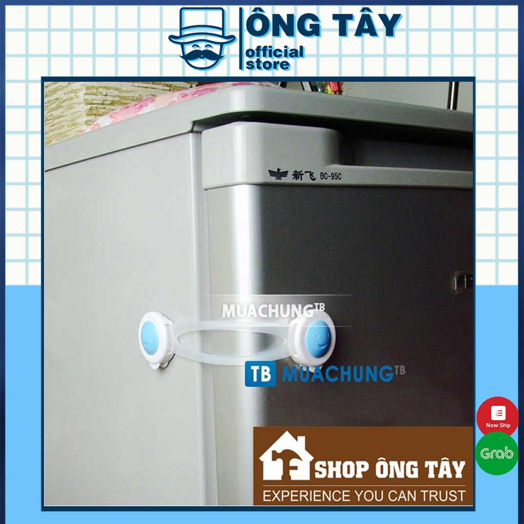 Khóa ngăn kéo/ khóa tủ lạnh loại bền, chắc - Dây khóa an toàn cho tủ đồ/ ngăn kéo/ tủ lạnh
