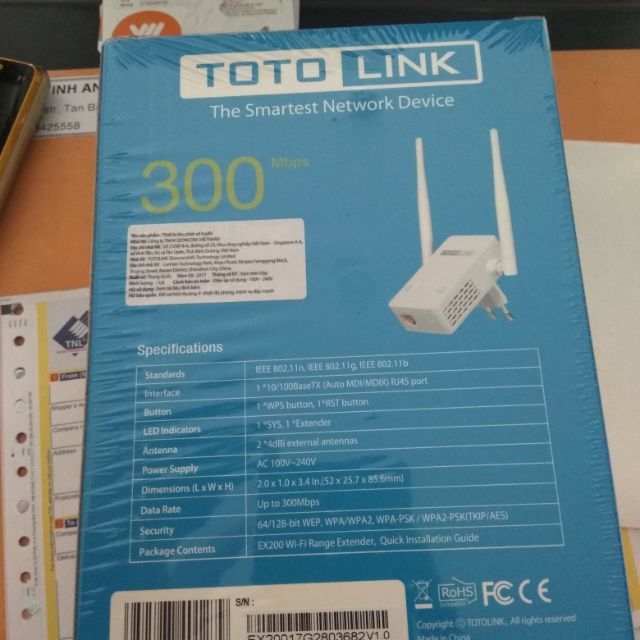 Totolink EX200 - Bộ mở rộng sóng wifi chuẩn N - hàng chính hãng