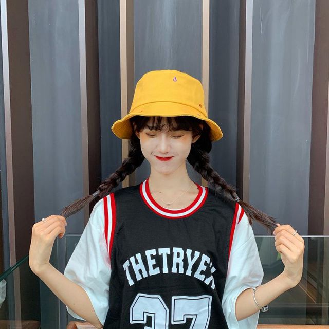 Mũ vải vintage thêu chữ đáng yêu