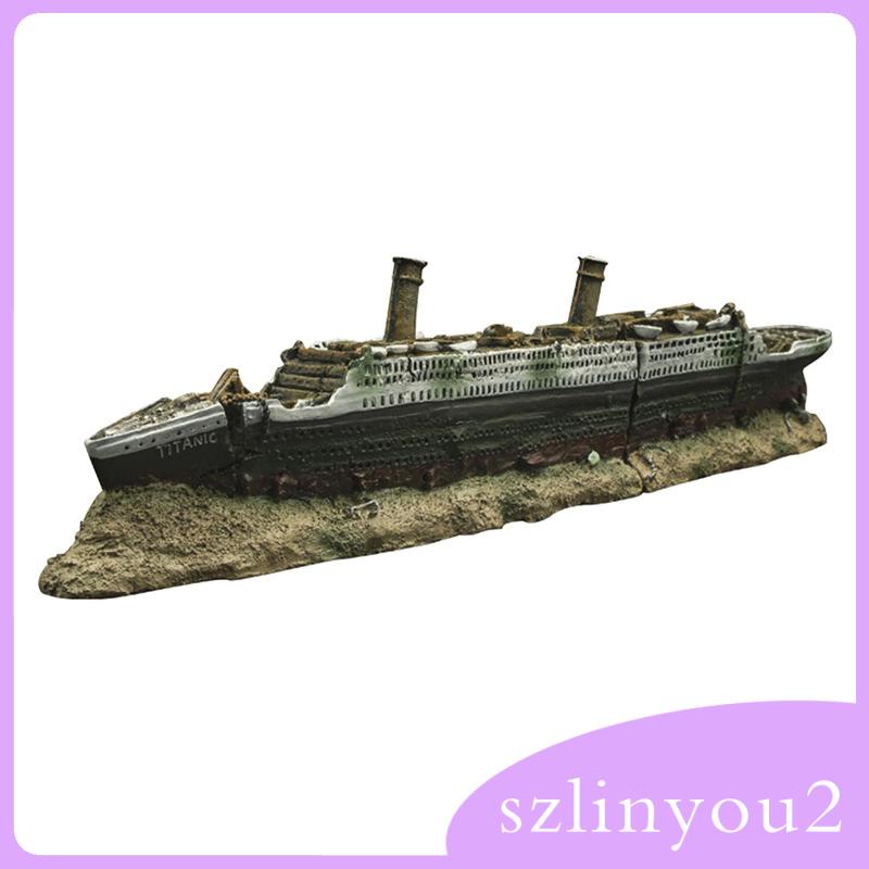 Đồ trang trí tàu Titanic trang trí bể cá