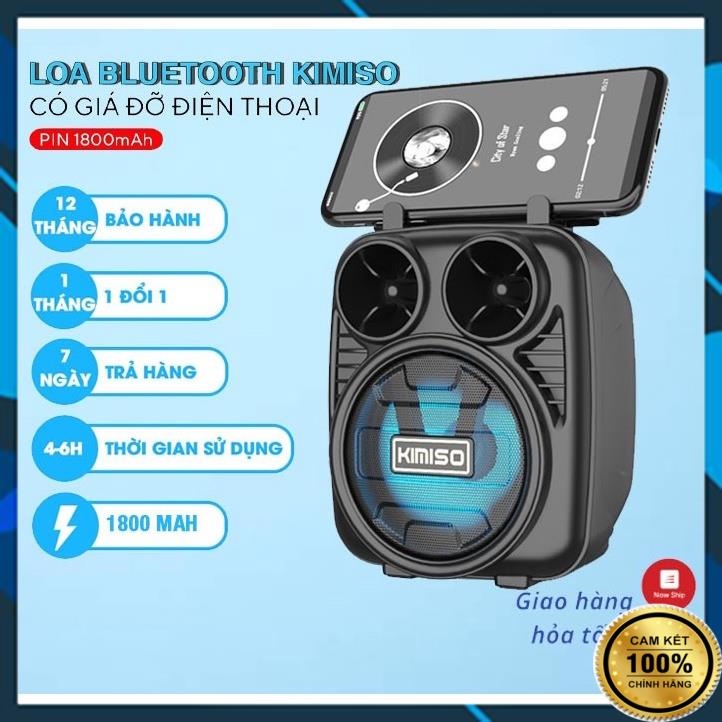 Loa Bluetooth Kimiso Có Đèn Led Nhấp Nháy Công Suất 30W, Loa Bluetooth Mini Cầm Tay Kết Nối Thẻ Nhớ USB Điện Thoại