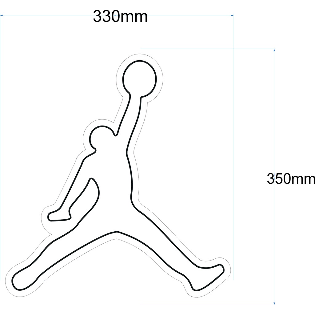 Đèn led Neon trang trí hình Jumpman Jordan | Đèn neon trang trí phòng ngủ, treo tường