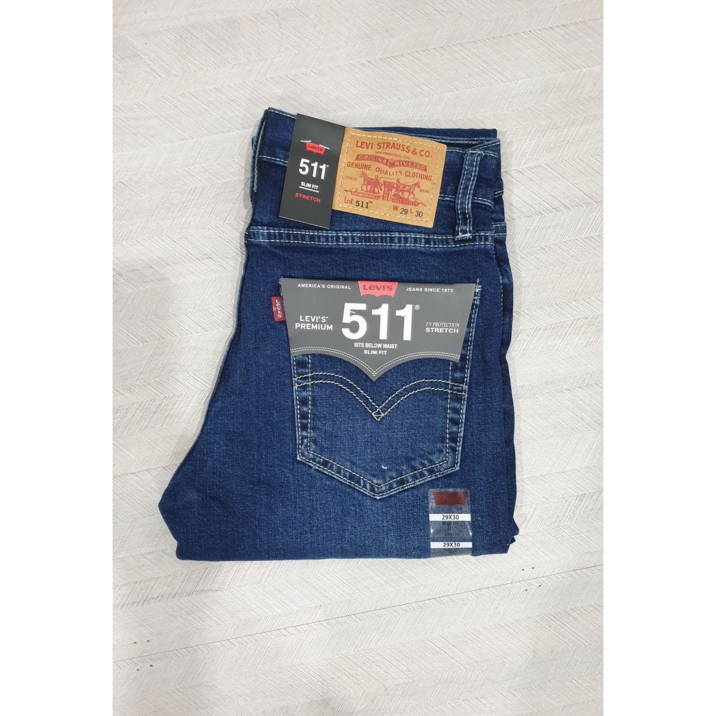 Quần bò nam co giãn màu xanh đậm slimfit hàng VNXK cao cấp