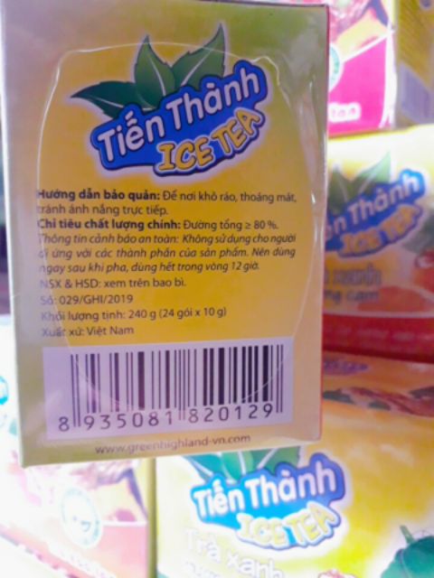 Trà hòa tan TIẾN THÀNH Ice tea - Hộp 24 gói