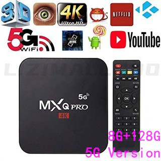 Đầu Tv Box 5g Lõi Tứ Mxq Pro 8gb + 128gb Android Tv Box 4k Smart 1080p Android 9.0 Android Smart Box Quad Corekodi Wifi Youtube