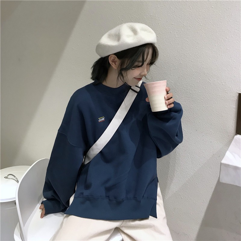 (AT269) Aó nỉ hoodie xẻ tà ulzzang áo nỉ bông ulzzang