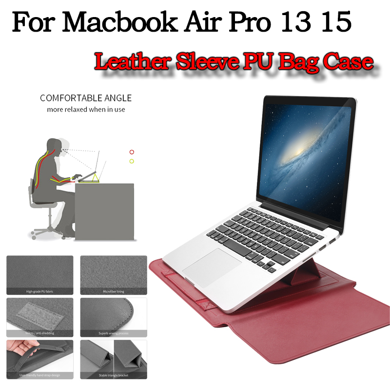 Ốp Lưng Da PU Cho Macbook air Pro 13 15 Macbook air 11 12 13.3 15.4 inch