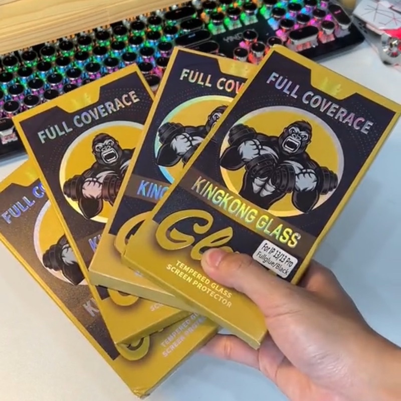 Kính Cường Lực KINGKONG Chống Nhìn Trộm Khung Tự Dán Cho 7Plus/8Plus/X/Xsmax/11/11Promax/12/12Promax/13/13Promax
