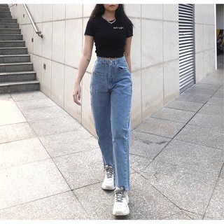 Quần Baggy Túi Trước Rách Lai Thời Trang Nam/Nữ - Form To Dài - Lưng Cao Siêu Đẹp - Túi Kiểu/Quần Baggy Trơn
